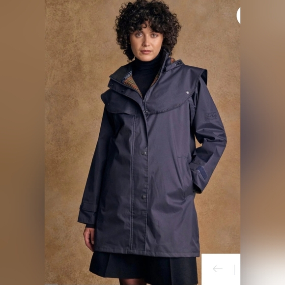 Jack Murphy Ireland Jackets & Blazers - Jack Murphy Ireland Cotswold Waterproof Navy Blue Hoodee Rain Coat Size 8